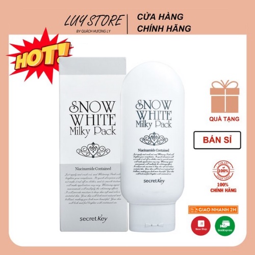 Kem dưỡng trắng toàn thân Secret Key Snow White Milky Pack 200g