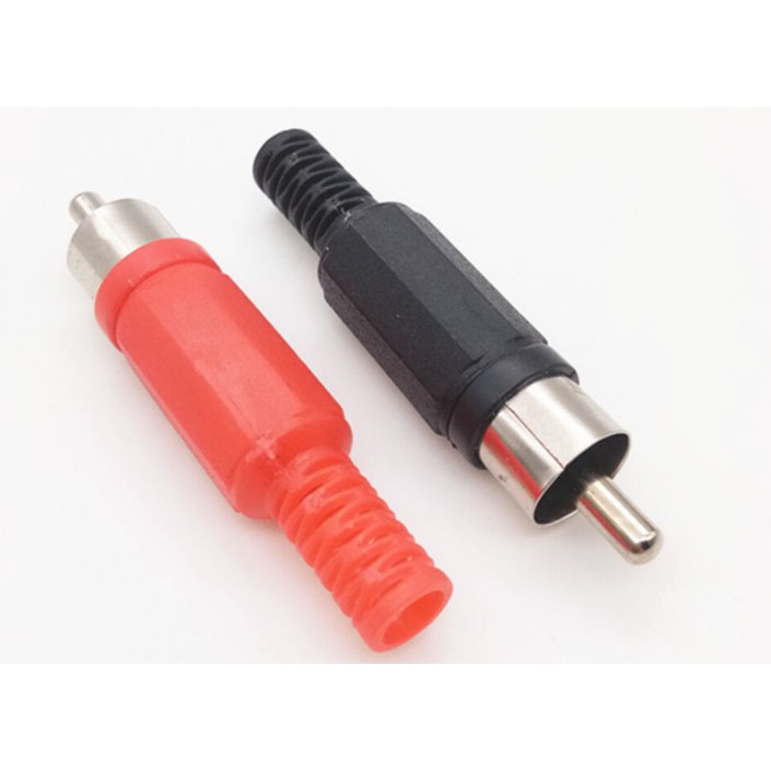 1 cặp Jack RCA hoa sen đực 2 màu đỏ đen