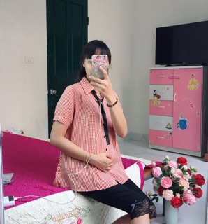 Áo sơ mi bầu cộc tay hè 𝐀𝐁𝟎𝟖