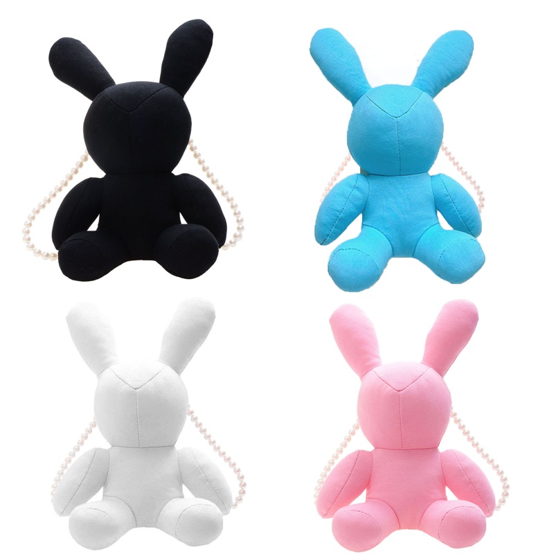 Túi Đeo Chéo Vai Hình Thỏ Bông Mềm Dễ Thương Dành Cho Bé Gái