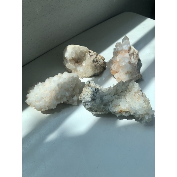 Cụm tinh thể trắng thanh tẩy Clear Quartz thô siêu đẹp