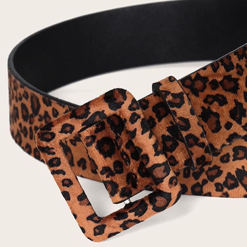 Thắt Lưng Nịt Bụng Họa Tiết Da Báo Khóa Ghim Trang Trí Dành Cho Bạn Nữ