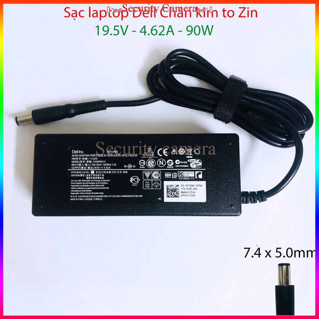 Sạc laptop Dell chân kim to/ nhỏ Zin  (19.5V – 4.62A/ 19.5V – 3.34A) , adapter Dell, sạc Dell chính hãng