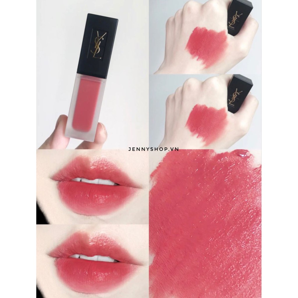 Son Kem YSL Tatouage Couture 212 Đỏ gạch, Son YSL  Kem 212 Velvet Cream, chất son bóng căng mọng