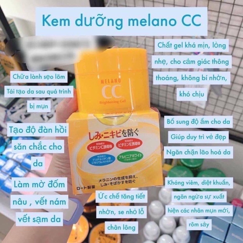 [Hàng _ Nhật_ Chuẩn] Kem dưỡng trắng da ngừa thâm mụn Melano CC Brightening Gel 100G | BigBuy360 - bigbuy360.vn