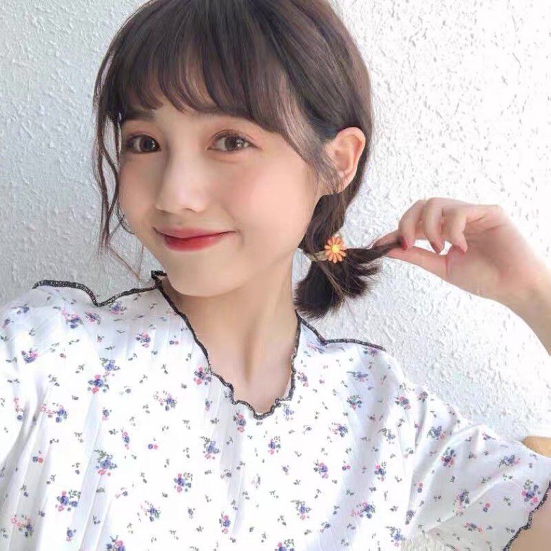 Dây thun buộc tóc Hoa cúc cho bé kiểu Hàn Quốc, sợi chun đôi co giãn xinh dễ thương cho bạn gái