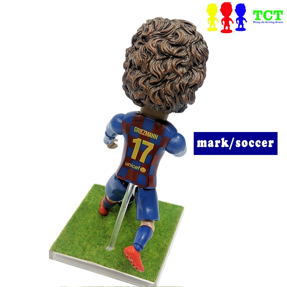 Tượng cầu thủ bóng đá MarkSoccer 13cm Antoine Griezmann - Barcelona thỏa thích tạo dáng