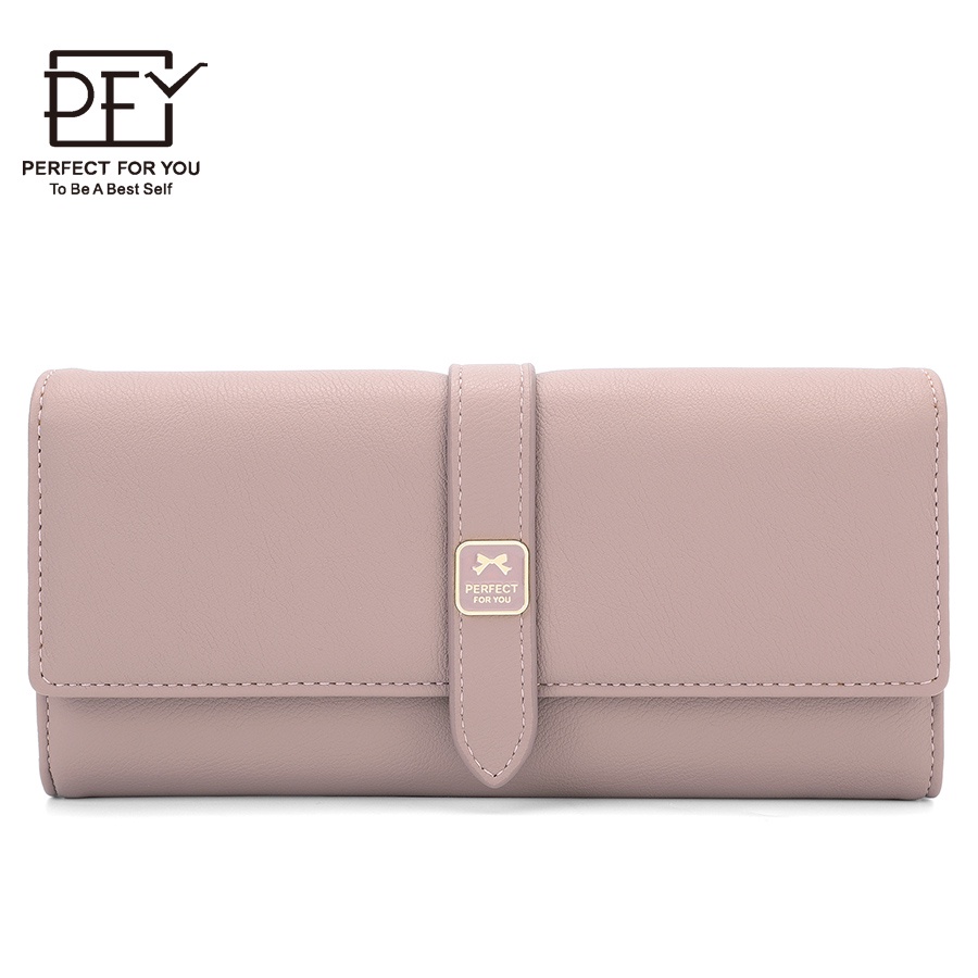 Ví Dài Cầm Tay Có Nhiều Ngăn Đựng Thẻ Thiết Kế Thời Trang Dành Cho Nữ Perfect For You 6201-003