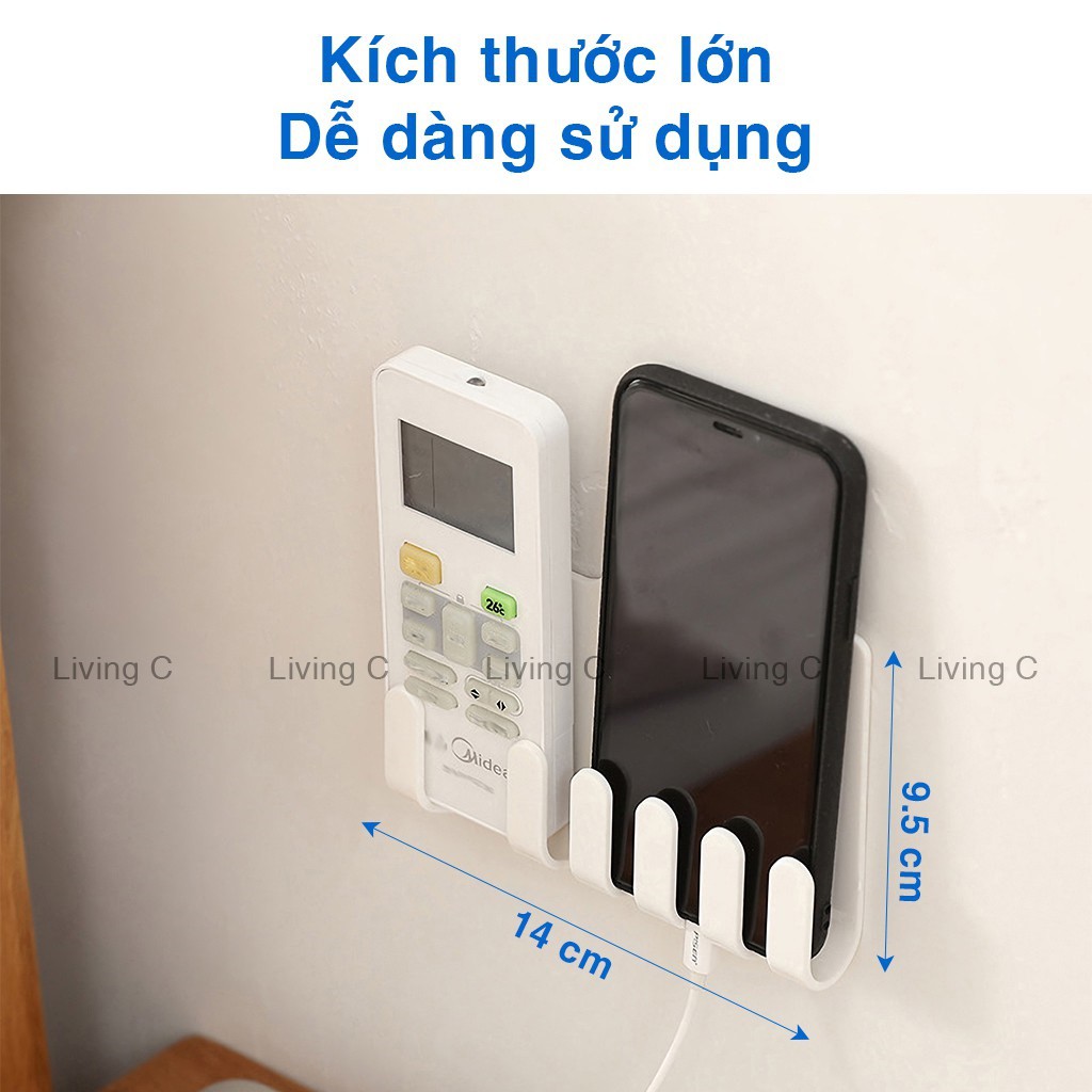 Giá, kệ để remote, sạc điện thoại dán tường - Kệ dán tường tiện lợi