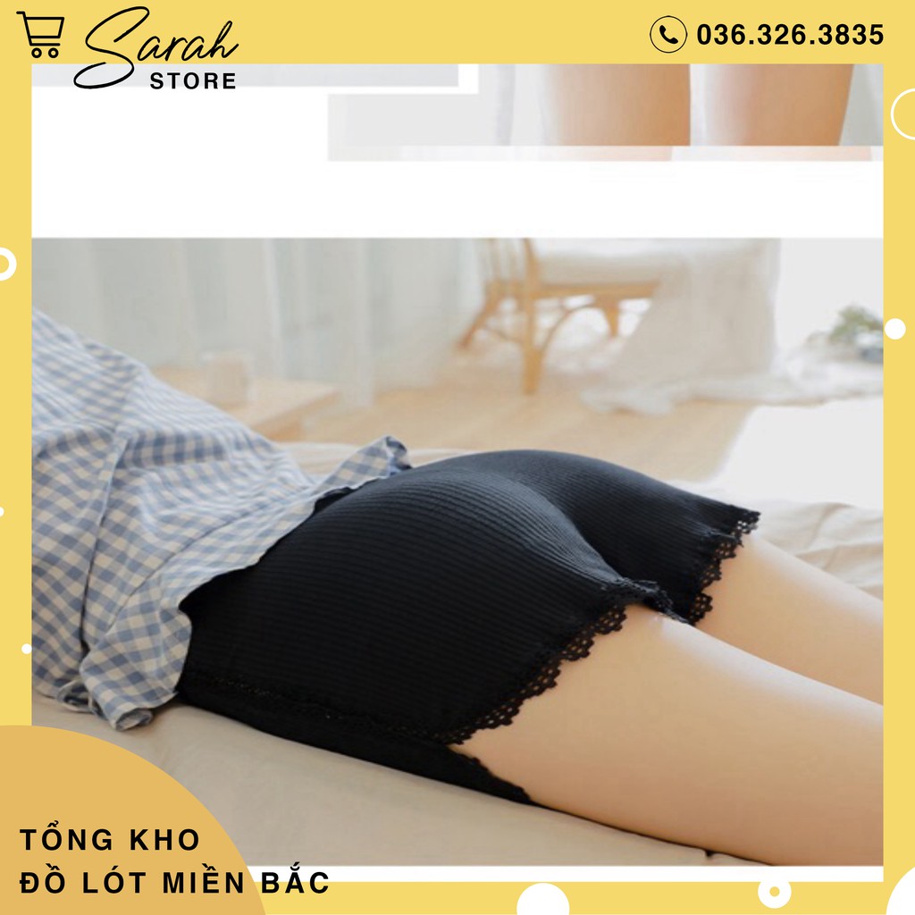 Quần Mặc Váy Cotton Tăm Viền Ren Co Giãn 4 Chiều 023