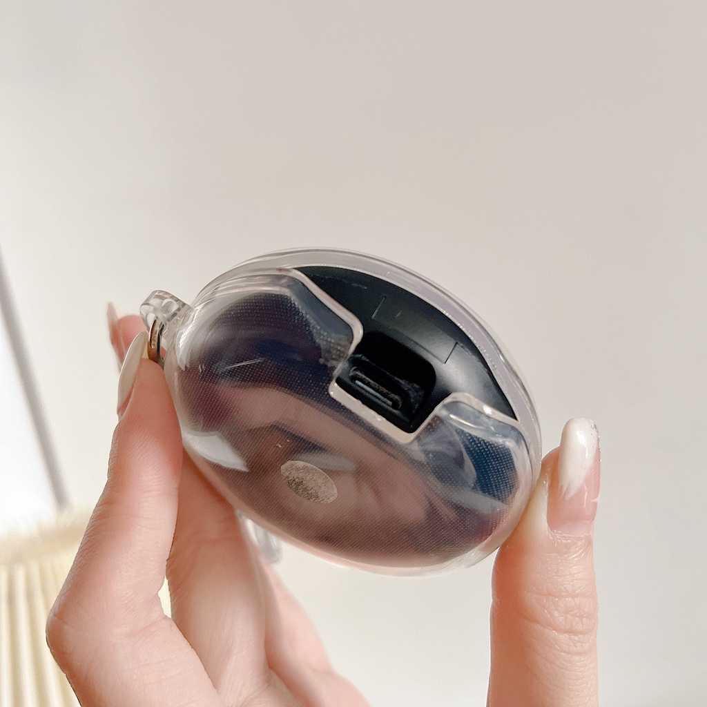 Vỏ Bảo Vệ Hộp Sạc Tai Nghe OPPO ENCO W31 Bằng TPU Mềm Trong Suốt Chống Sốc In Hình Hoạt Hình Đơn Giản