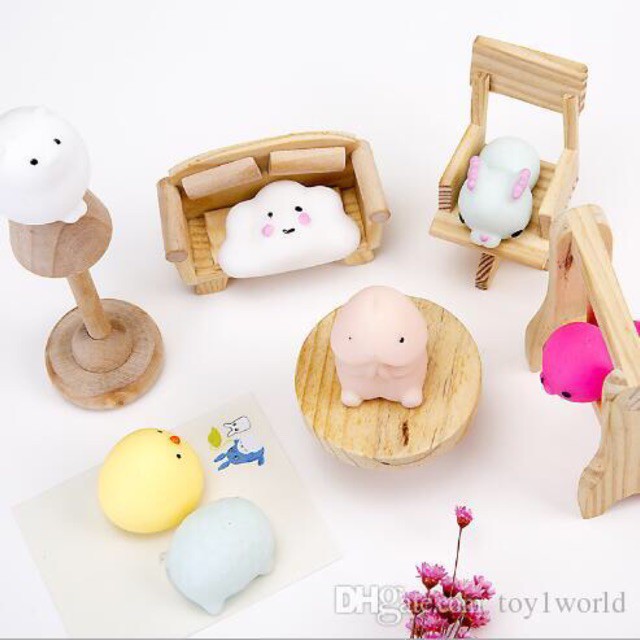 Mochi, Squishy thú dẻo dễ thương, combo 5 con không trùng, hàng nhập y hình 100% mã skuu FK5424