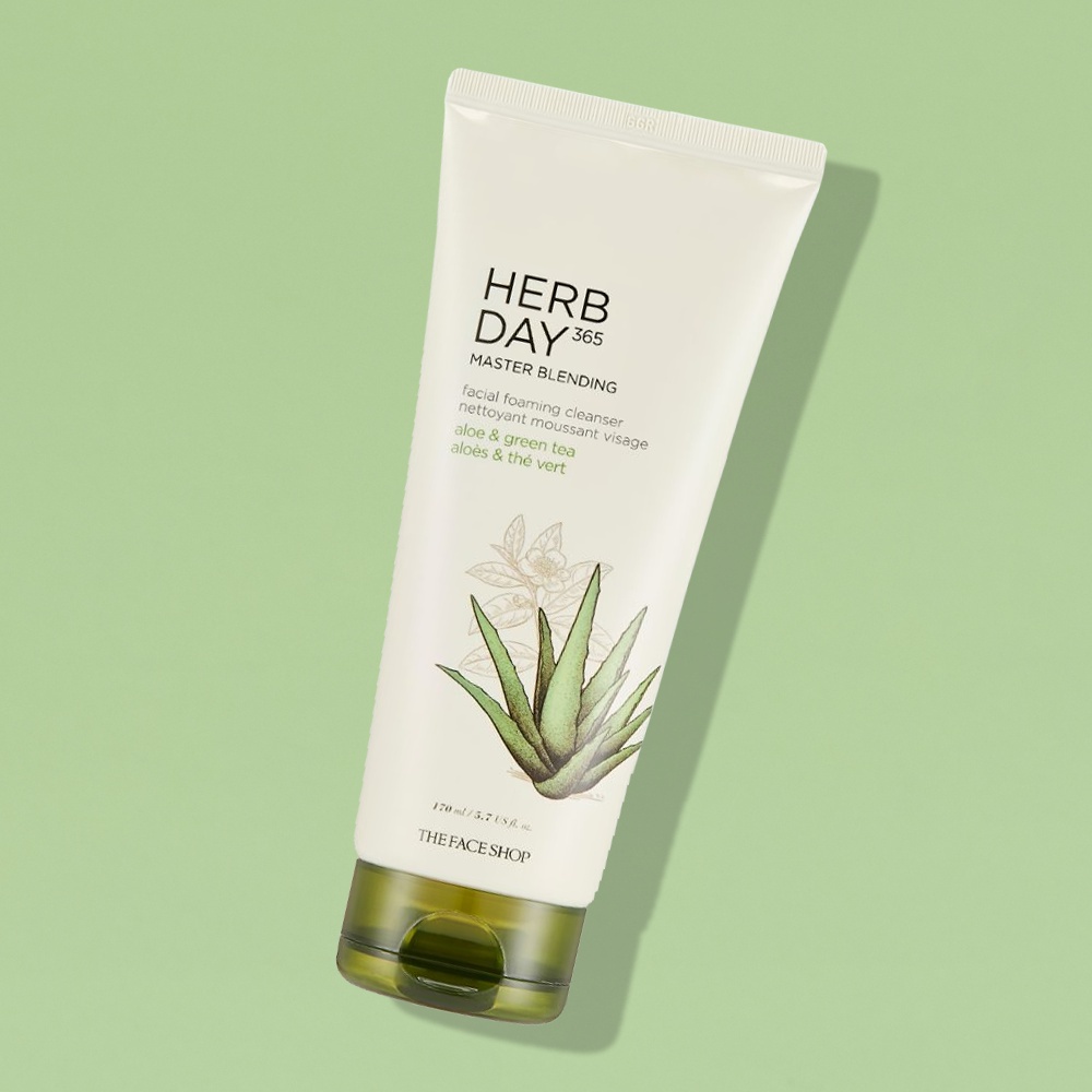 Sữa Rửa Mặt Nha Đam Tạo Bọt THEFACESHOP HERB DAY 365 - 170ml