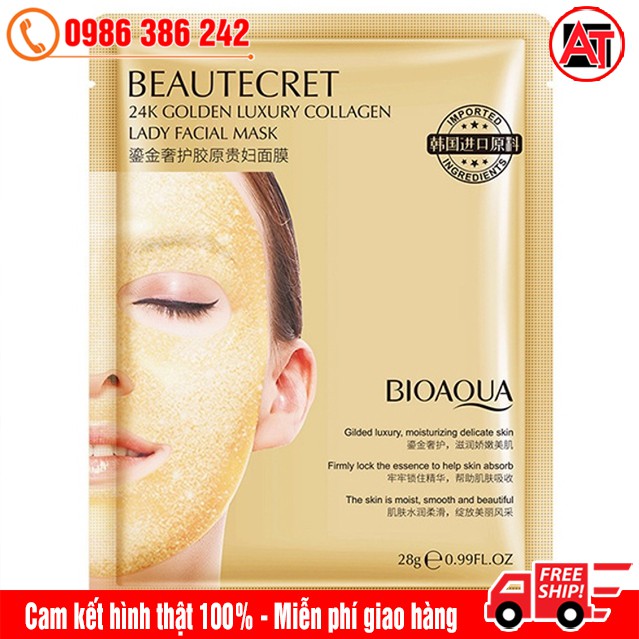 Mặt Nạ Thủy Tinh BioaQua Dưỡng Ẩm Da, Thu Nhỏ Lỗ Chân Lông Giúp Da Đồng Đều Và Mềm Da, Cân Bằng Nước Và Dầu Mang Lại Làn