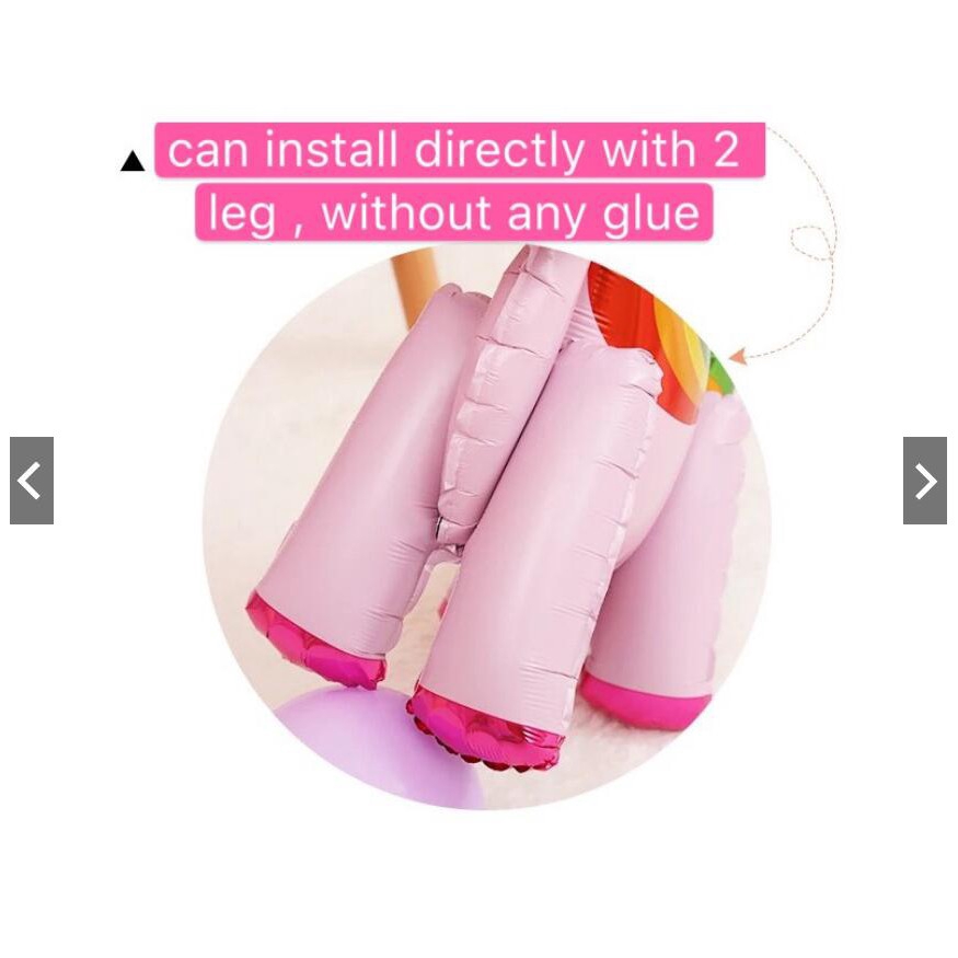 Bong bóng hình ngựa một sừng dễ thương dùng trang trí tiệc