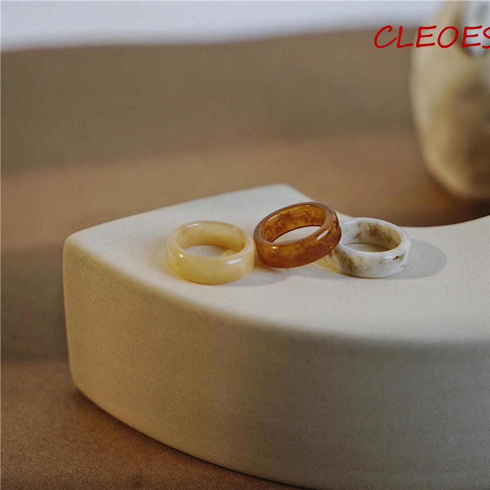 Nhẫn Acrylic Cổ Điển Phong Cách Hàn Quốc Cho Nữ