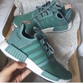 Giày thể thao Sneaker nmd xanh mint( tặng móc khoá giày )