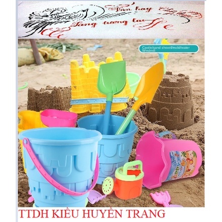 Bộ 9/10/11 dụng cụ xây lâu đài cát cho bé
