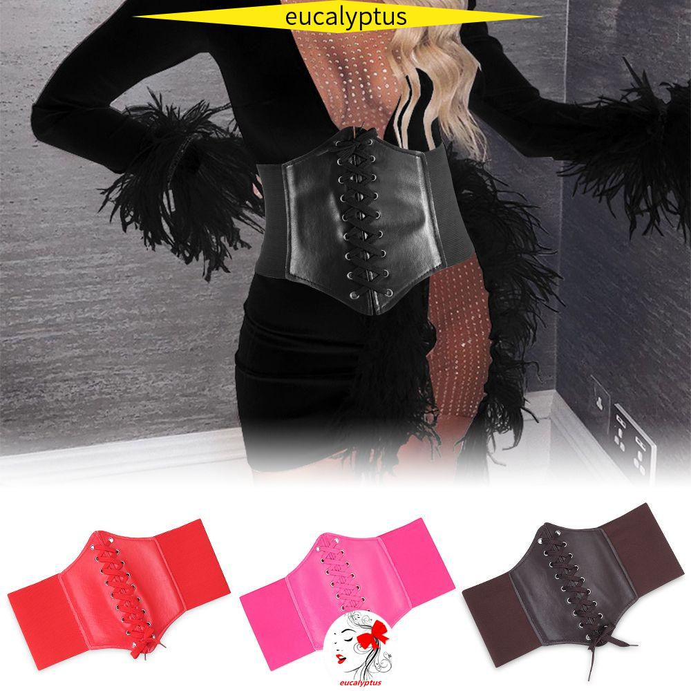 Thắt Lưng Da PU Bản Rộng Co Giãn Nhiều Màu Sắc Thời Trang Cho Nữ