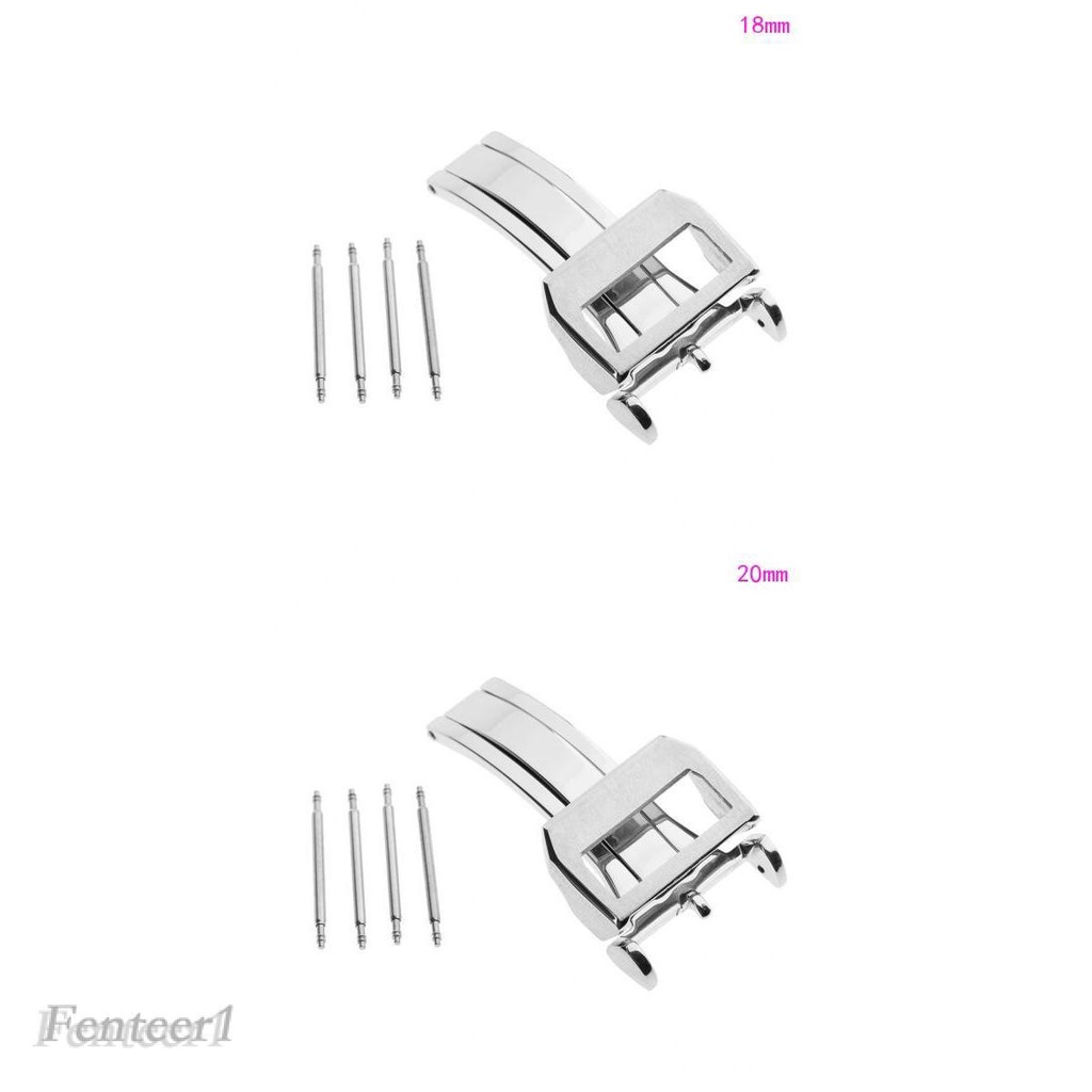 [Fenteer1] Dây Đeo Đồng Hồ Hai Nút Bấm 18mm 20mm