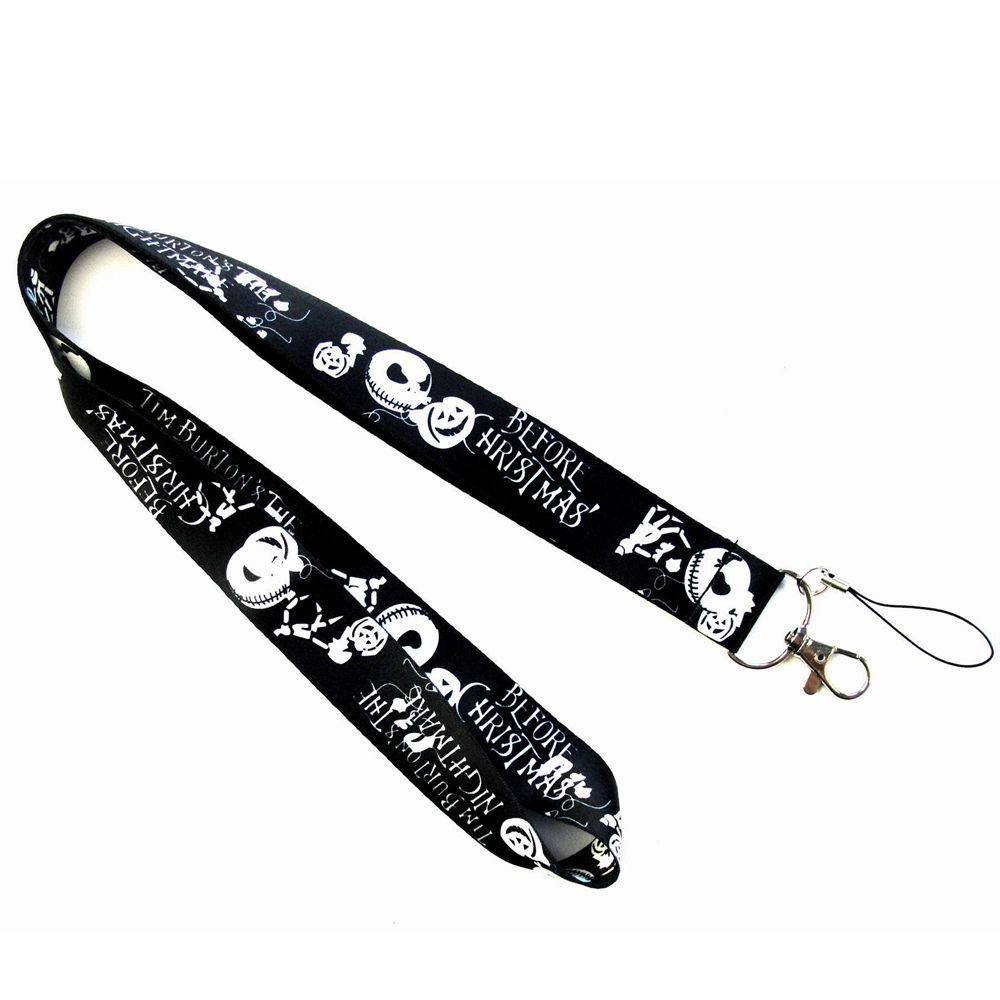 Dây đeo cổ gắn thẻ tên/ điện thoại in họa tiết Nightmare Before Christmas xinh xắn dễ thương