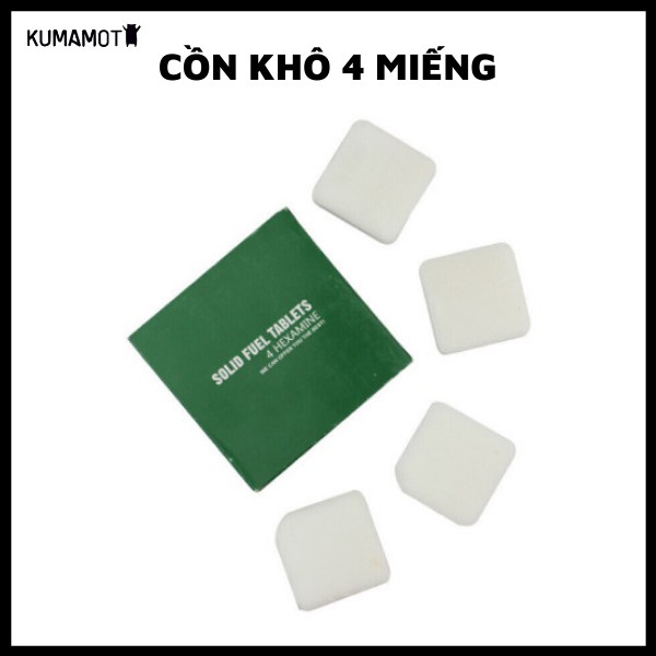 Cồn khô 1 hộp 4 miếng cồn nướng than củi than hoa BBQ