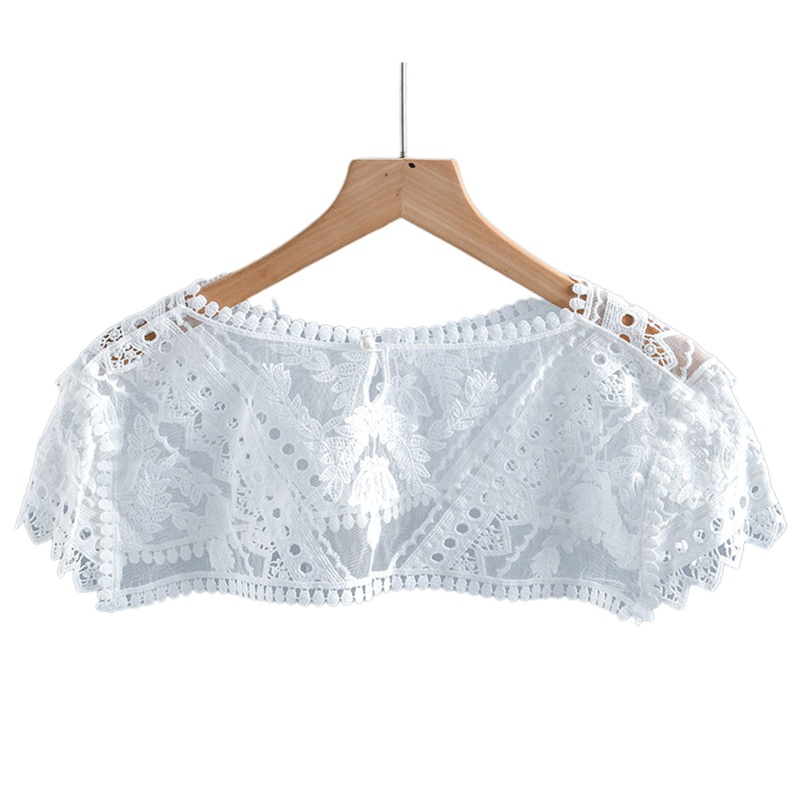 Khăn Choàng Cổ Ren Rỗng Chống Nắng May Đầm Cưới Mùa Hè