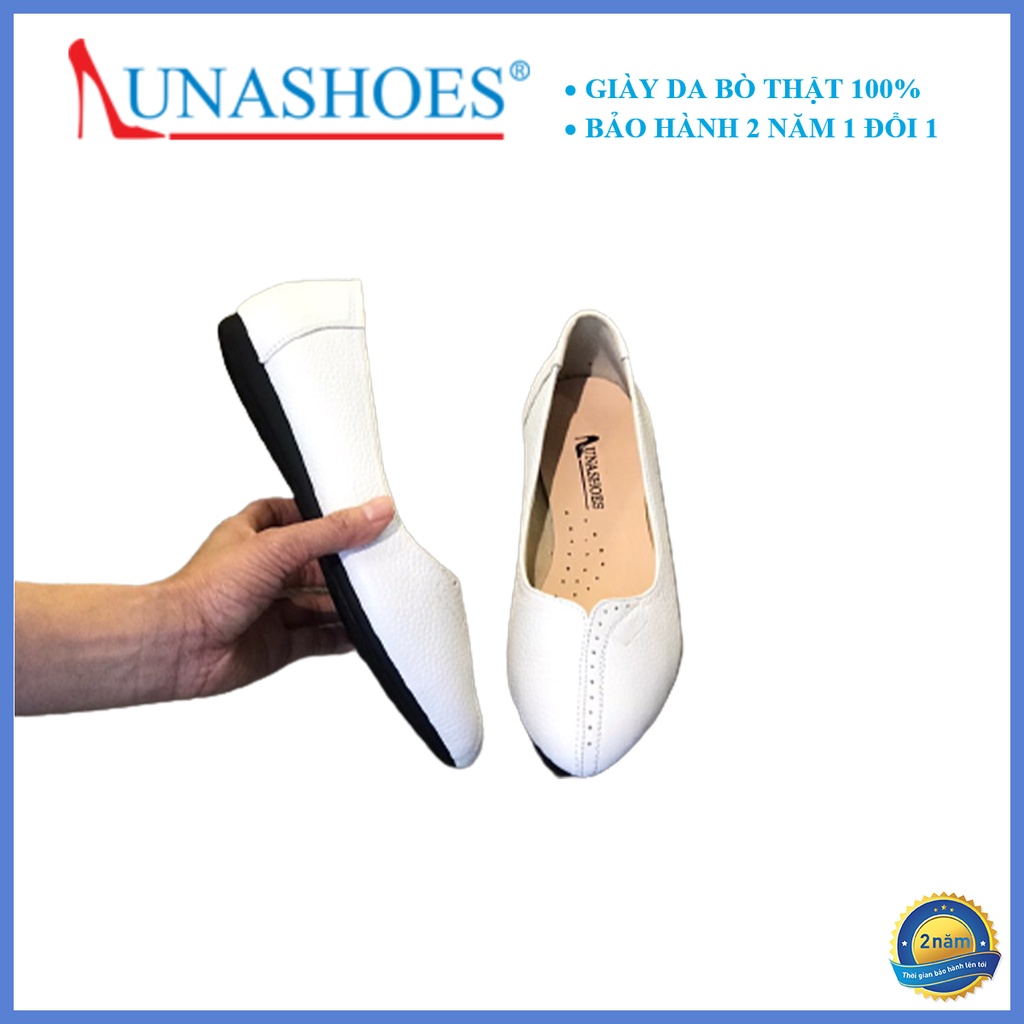 Giày bệt nữ mũi nhọn LUNASHOES 1067 giầy búp bê đế bằng màu đen nâu trắng đỏ hồng xanh bảo hành 2 năm