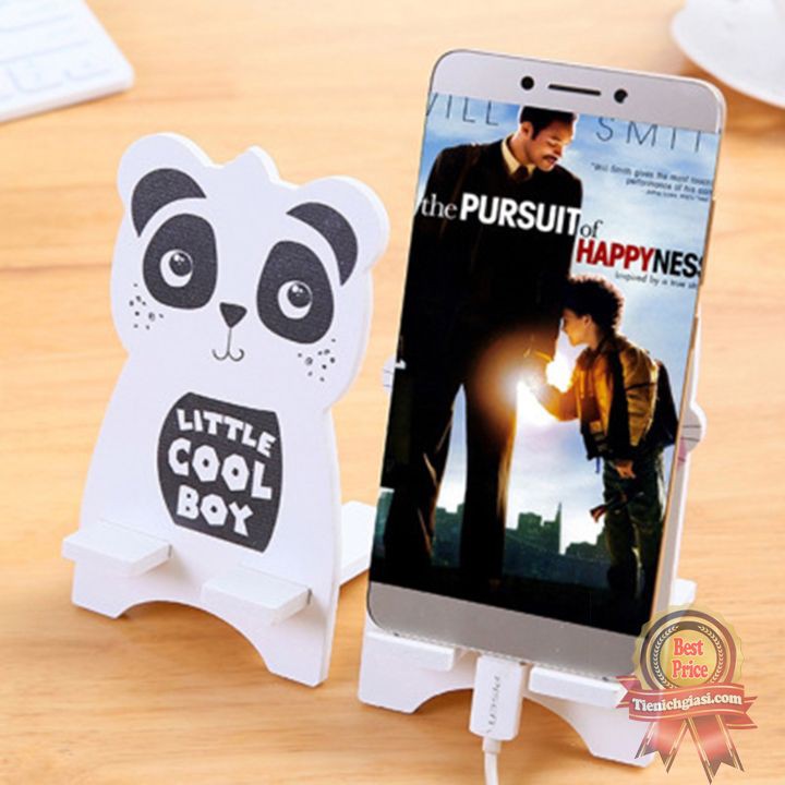 Giá đỡ điện thoại gấp gọn bằng gỗ cute hình gấu động vật gấu mèo thỏ heo sư tử | Giá đỡ điện thoại