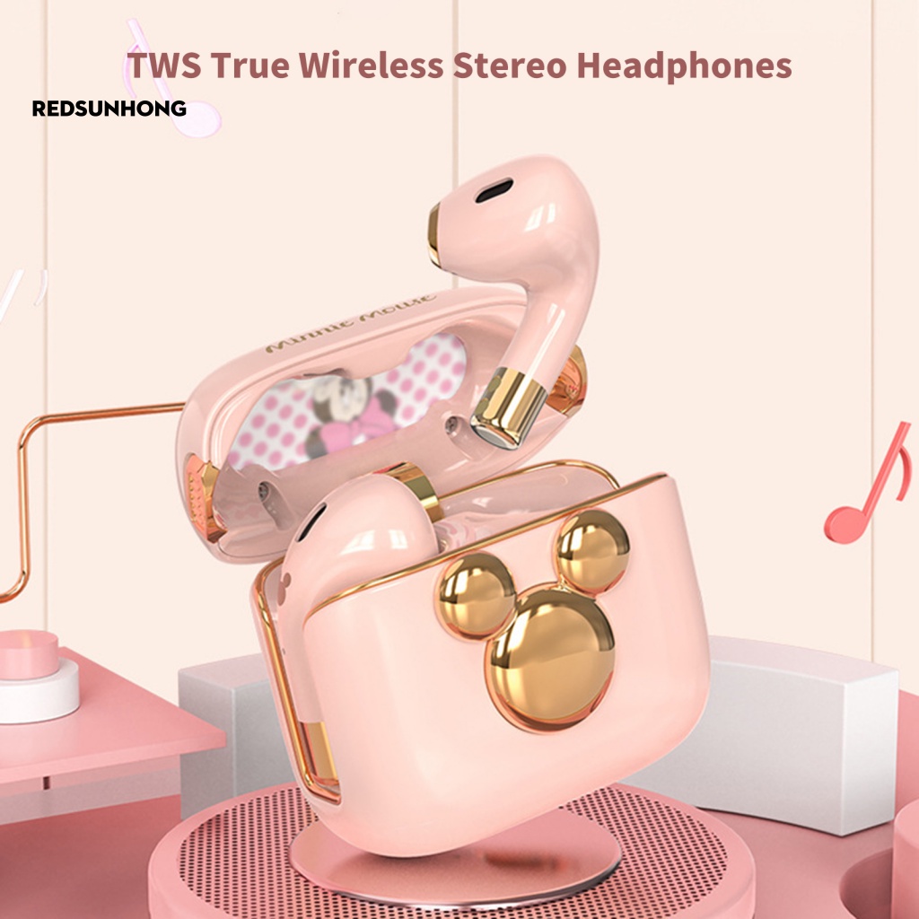 Tai Nghe Bluetooth 5.0 HiFi Không Dây Mini Hình Gấu Hoạt Hình Thể Thao Cho Doing Sports