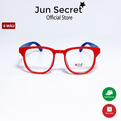 Kính mát trẻ em Jun Secret gọng nhựa dáng vuông đơn giản đáng yêu dành cho bé trai và bé gái JS58A10