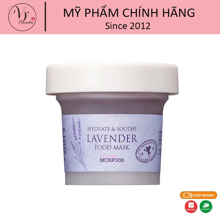 [MỚI] Mặt nạ tẩy tế bào chết, dưỡng mềm mịn da Skinfood Lavender Food Mask 120g