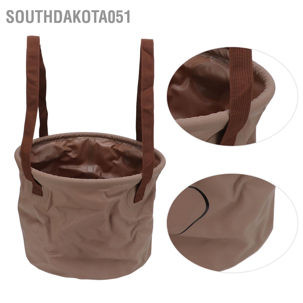 Southdakota051 Xô có thể thu gọn Mang chịu được tiết kiệm không gian gấp di động để đi cắm trại ngoài trời