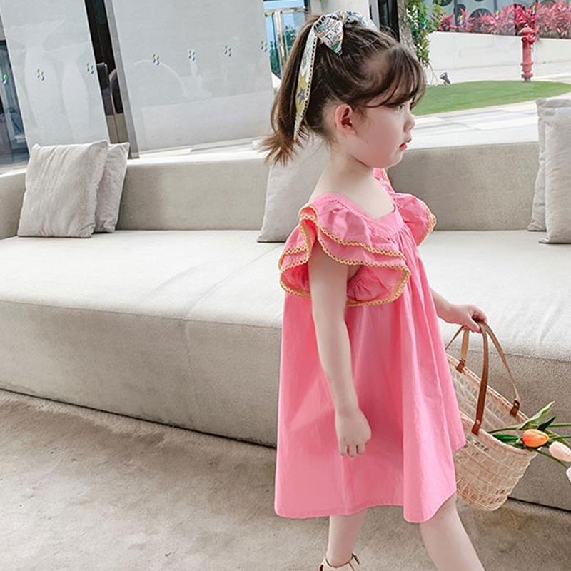 Đầm Thời Trang Mùa Hè Hàn Quốc Cho Bé Gái 1-6 Tuổi