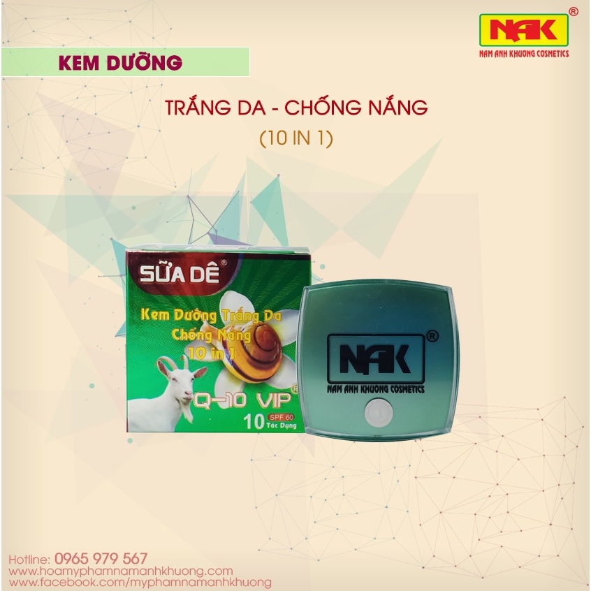 Q10_SỮA DÊ Kem trắng da chống nắng 10 in 1