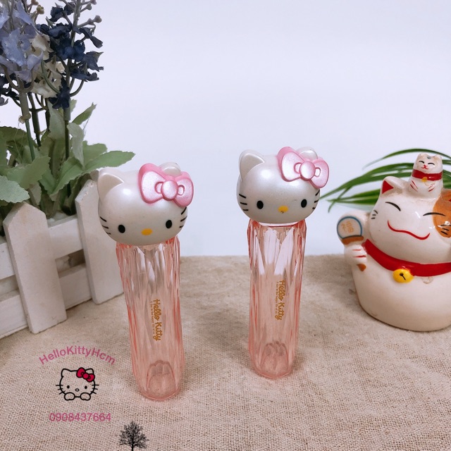 Ống đựng tăm và bông tăm Hello Kitty