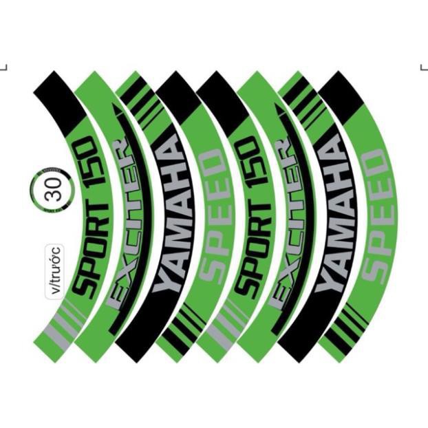 Tem Dán Vành Full Bánh Xanh Lá + Đen Mã 30