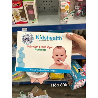Gói 10 Chiếc Tưa lưỡi Kidshealth, Gạc rơ lưỡi tiệt trùng cho bé sơ sinh