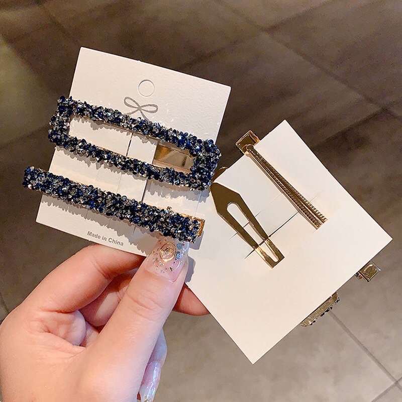 Set 2 kẹp mái đính đá