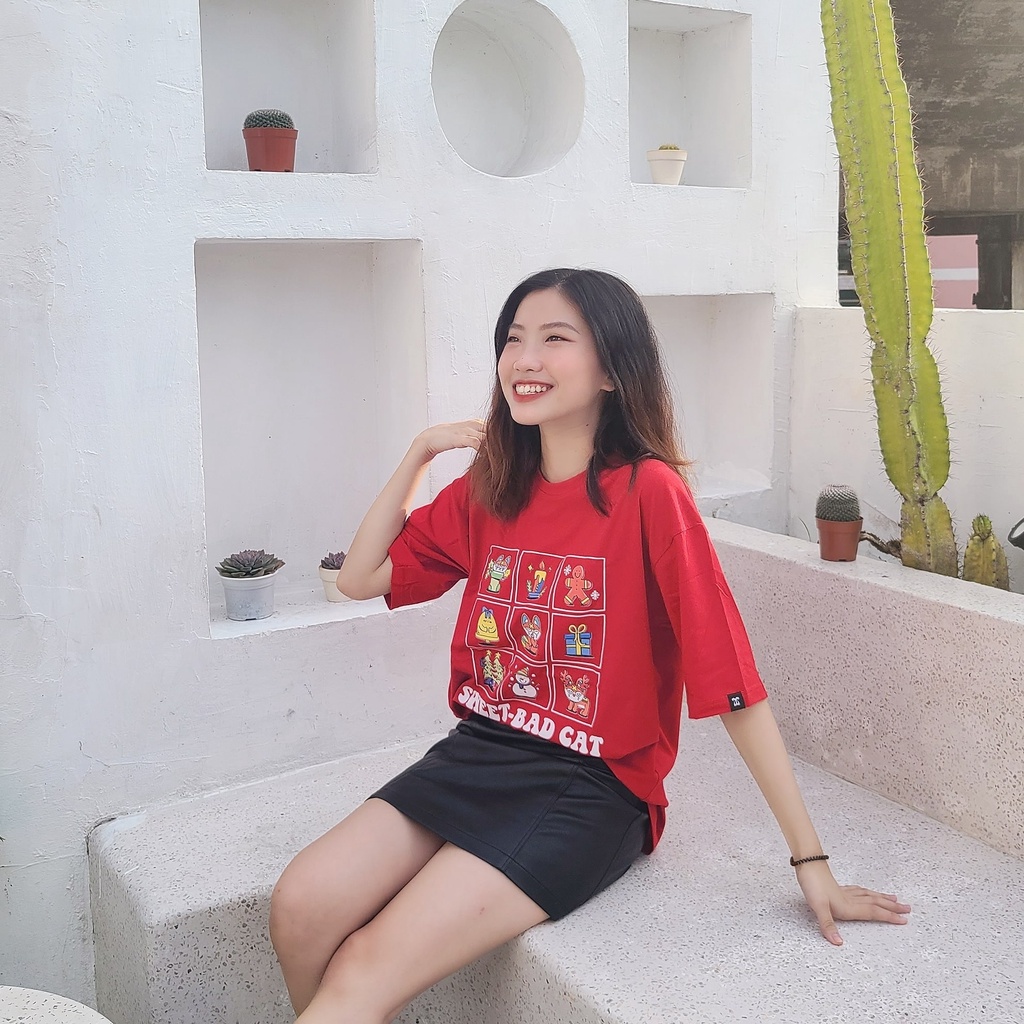 Áo thun Sweet Bad Cat T-shirt Nam Nữ Unisex | BigBuy360 - bigbuy360.vn