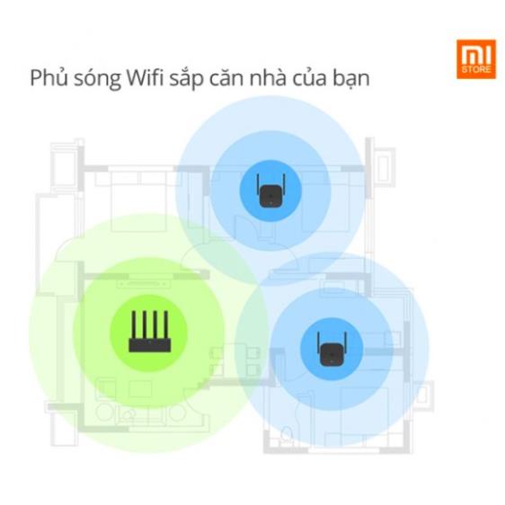 Kích sóng Xiaomi wifi,Mở rộng sóng Wifi, Tăng cường mạng Wifi -R03- Mi WiFi Repeater Pro -Range Extender