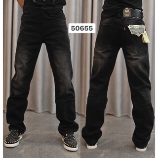 Quần bò ống Xuông nam đen nhám