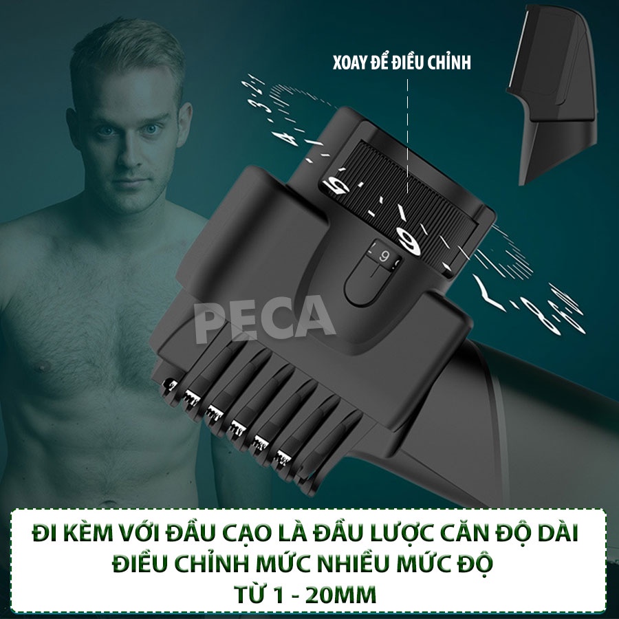 Tông đơ đa năng 4in1 KEMEI KM-5029 nhiều đầu thay thế chuyên dụng cắt tóc, cạo râu, cạo lông toàn thân, lông chân mày, t