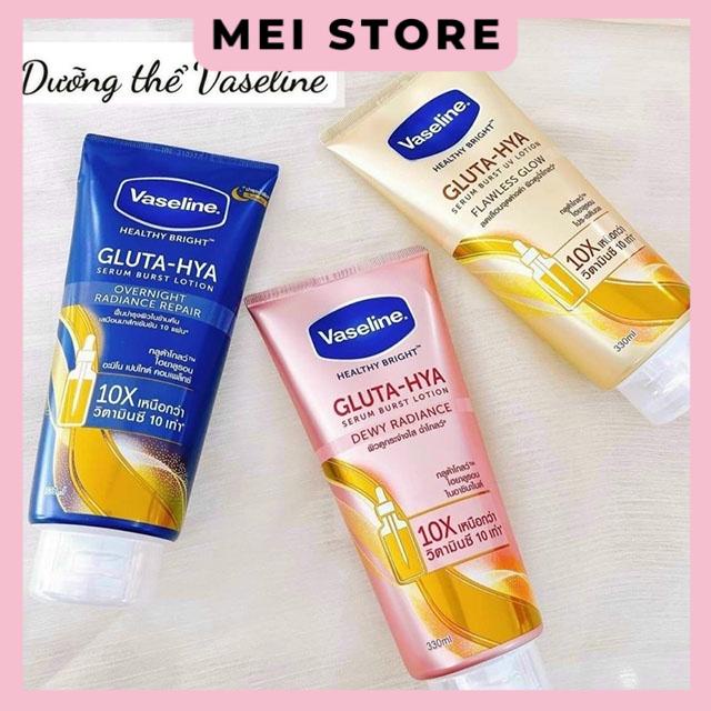 Sữa Dưỡng Thể Vaseline Healthy Bright Gluta HYA Serum 10X/50X Thái Lan 330ml