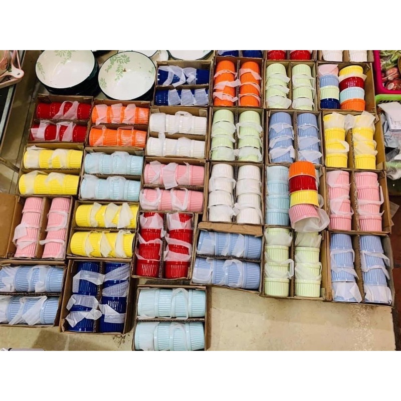 Hũ Ramenkin Sứ Nhiều Màu, Hũ Caramen Chén Sứ Làm Khay Nướng Bánh Ăn Dặm Đựng Sữa Chua Chưng Yến