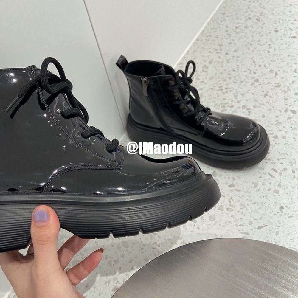 IMAODOU Giày boot martin đế bằng thiết kế mới thời trang thu đông trẻ trung cho nữ