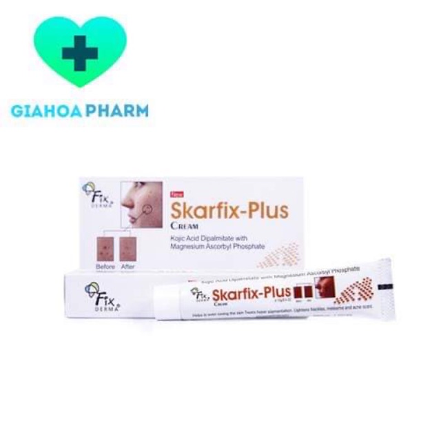 Fixderma Skarfix Plus Cream - Kem dưỡng da, giảm thâm nám tuýp 15g