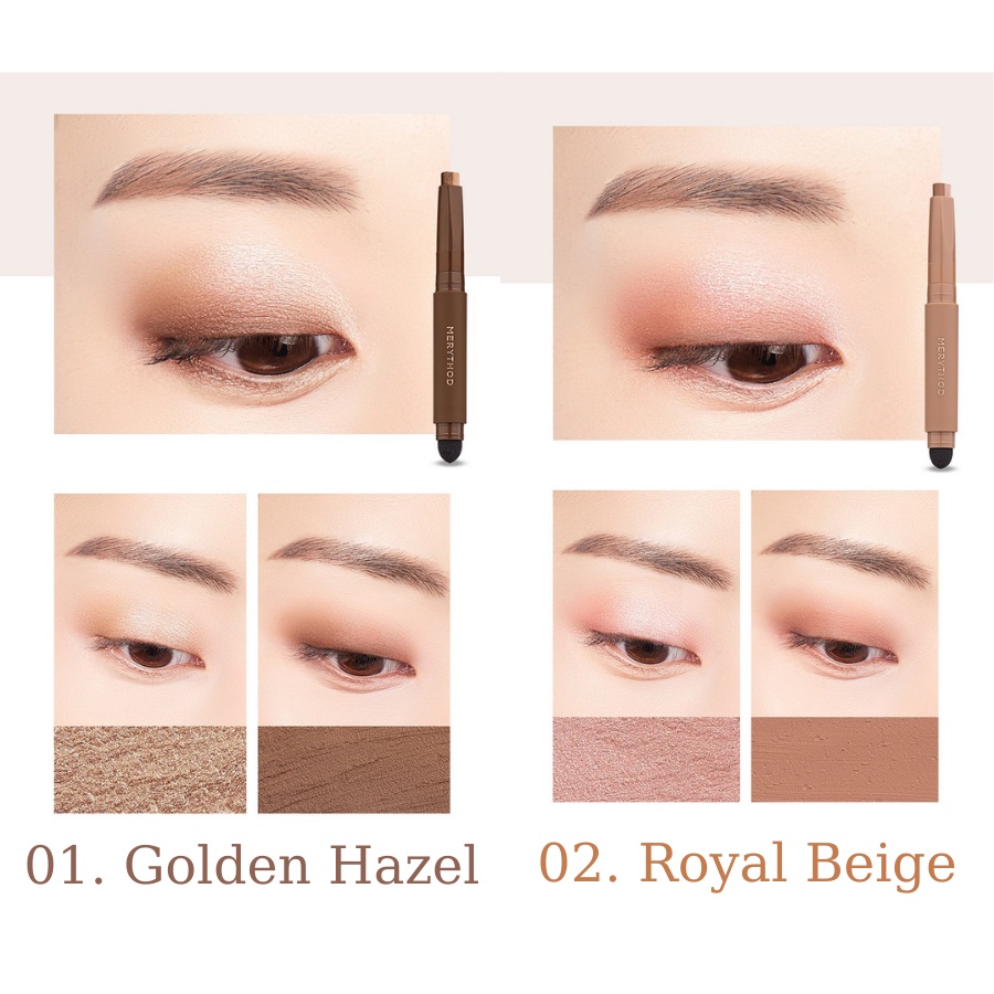 Phấn mắt dạng thỏi 2 tông màu Merythod Two Tone Eyeshadow 0.9g
