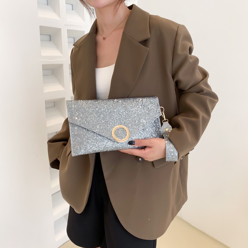 Túi Xách Cầm Tay Đính Kim Sa Thời Trang Hàn Quốc 2022 Cho Nữ