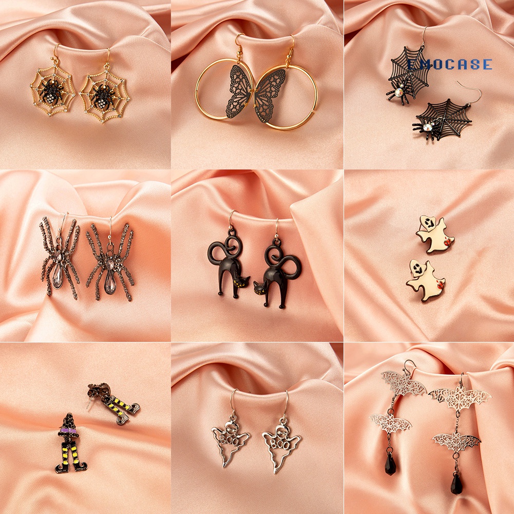 Bông Tai Hình Đầu Lâu Nhện Phong Cách Gothic Thời Trang Cho Nữ